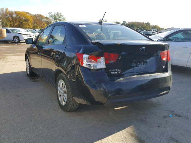 KNAFU4A20B5457500 - 2011 KIA FORTE EX BLACK photo 3