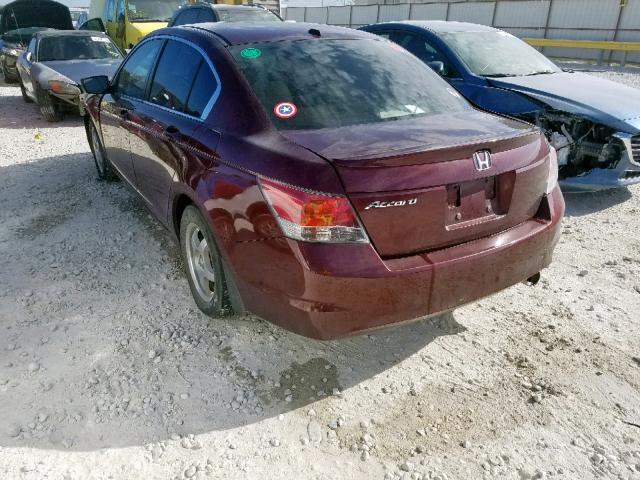 1HGCP25829A007074 - 2009 HONDA ACCORD EXL BURGUNDY photo 3