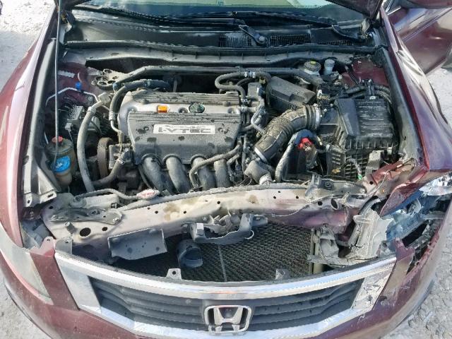 1HGCP25829A007074 - 2009 HONDA ACCORD EXL BURGUNDY photo 7