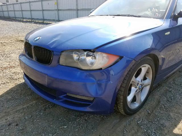 WBAUP93558VF47739 - 2008 BMW 128 I BLUE photo 9