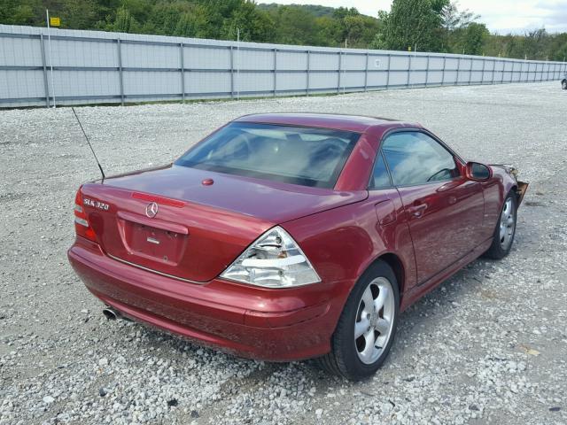 WDBKK65FX1F229995 - 2001 MERCEDES-BENZ SLK 320 RED photo 4