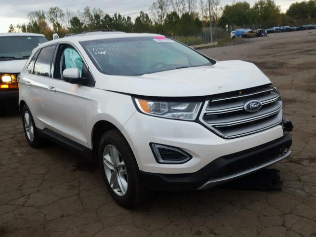 2FMPK4J94GBC57809 - 2016 FORD EDGE SEL WHITE photo 1