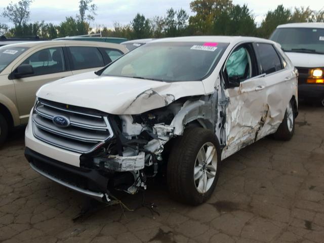 2FMPK4J94GBC57809 - 2016 FORD EDGE SEL WHITE photo 2