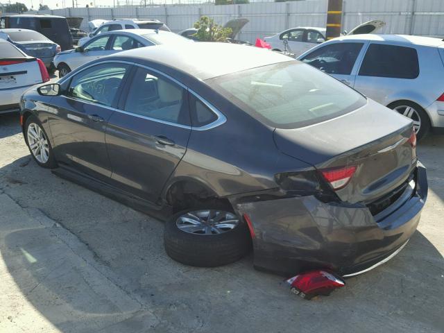 1C3CCCAB2FN559684 - 2015 CHRYSLER 200 LIMITE GRAY photo 3