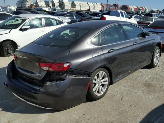 1C3CCCAB2FN559684 - 2015 CHRYSLER 200 LIMITE GRAY photo 4