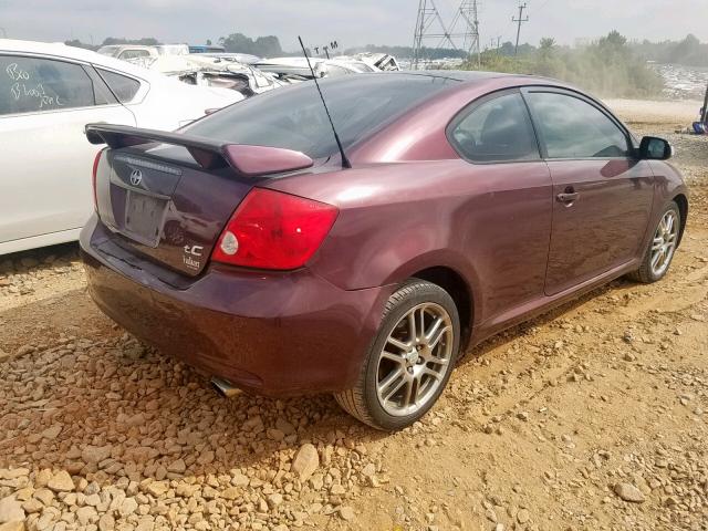 JTKDE167470218233 - 2007 TOYOTA SCION TC ბურგუნდია ფოტო 4