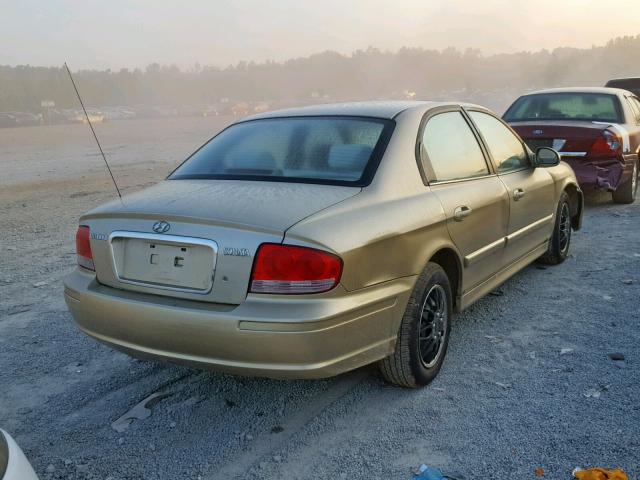 KMHWF25S93A818044 - 2003 HYUNDAI SONATA GL GOLD photo 4