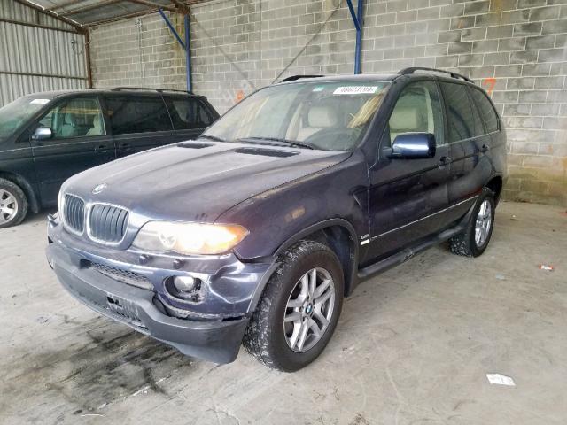 5UXFA13595LY20294 - 2005 BMW X5 3.0I BLUE photo 2