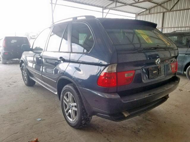 5UXFA13595LY20294 - 2005 BMW X5 3.0I BLUE photo 3