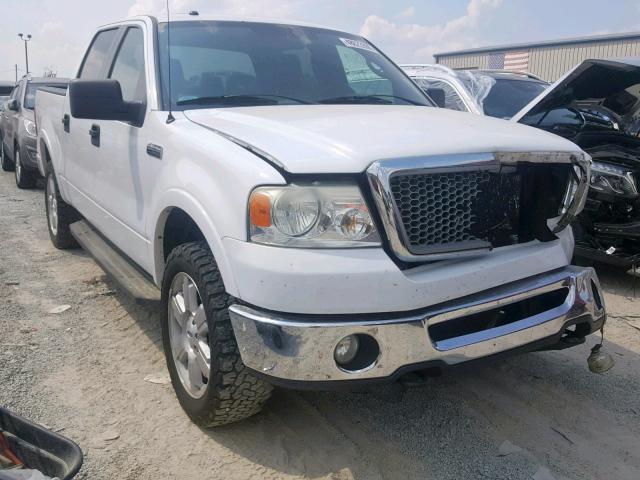 1FTPW14VX8FB72585 - 2008 FORD F150 SUPER WHITE photo 1