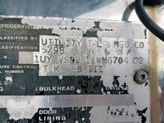 1UYVS2531WM670402 - 1998 UTILITY THERMOKING WHITE photo 10