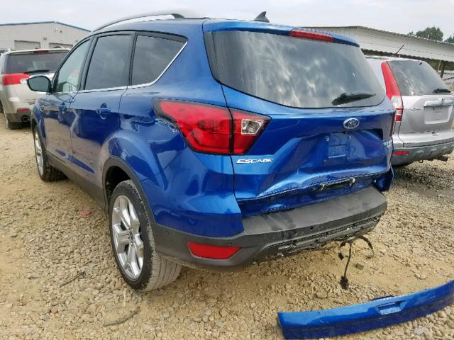 1FMCU9J90KUC30132 - 2019 FORD ESCAPE TIT BLUE photo 3