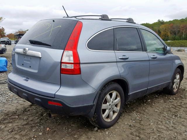 5J6RE48759L038119 - 2009 HONDA CR-V EXL BLUE photo 4