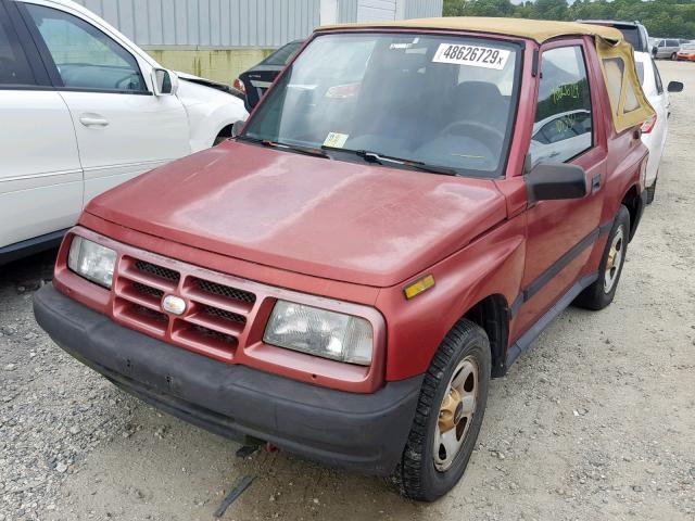 2CNBE1869W6924621 - 1998 CHEVROLET TRACKER RED photo 2