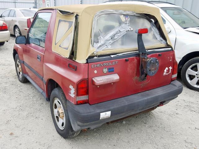 2CNBE1869W6924621 - 1998 CHEVROLET TRACKER RED photo 3