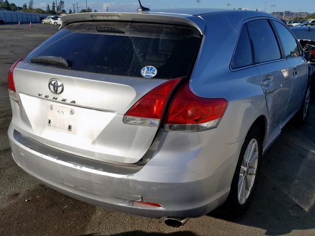 4T3ZA3BB2BU039952 - 2011 TOYOTA VENZA SILVER photo 4