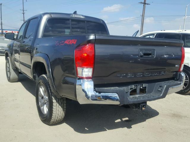 3TMAZ5CN3GM023987 - 2016 TOYOTA TACOMA DOU GRAY photo 3