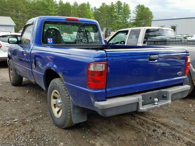 1FTYR10D43PB79687 - 2003 FORD RANGER BLUE photo 3