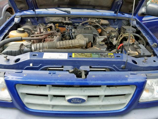 1FTYR10D43PB79687 - 2003 FORD RANGER BLUE photo 7