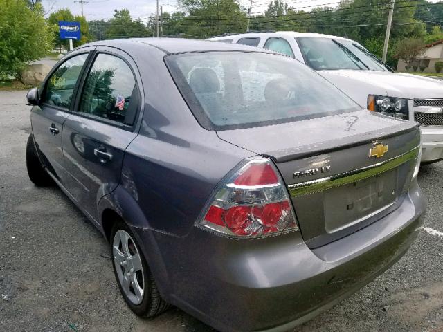 KL1TG5DE9BB189841 - 2011 CHEVROLET AVEO LT GRAY photo 3