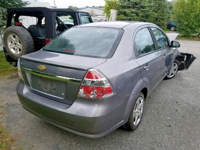 KL1TG5DE9BB189841 - 2011 CHEVROLET AVEO LT GRAY photo 4