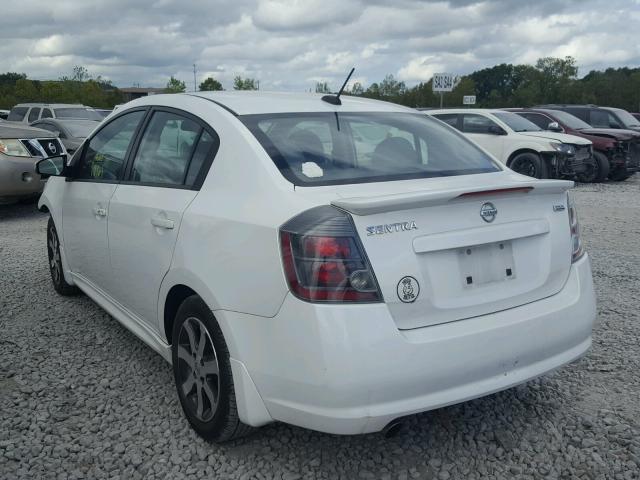 3N1AB6AP7BL707280 - 2011 NISSAN SENTRA 2.0 WHITE photo 3