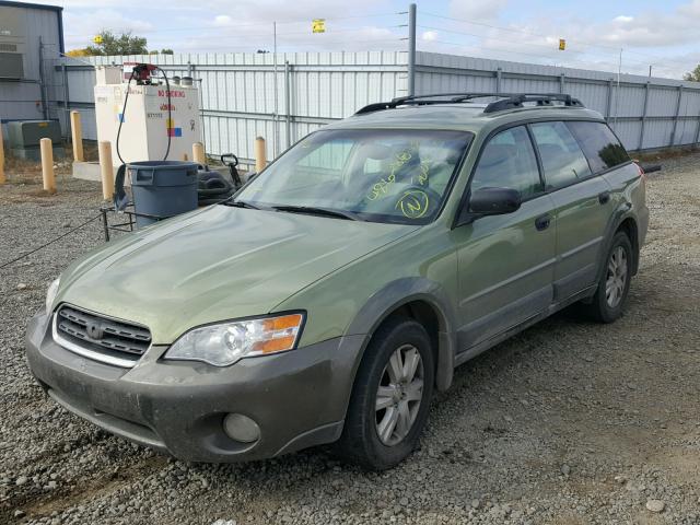 4S4BP61C157327405 - 2005 SUBARU LEGACY OUT GREEN photo 2