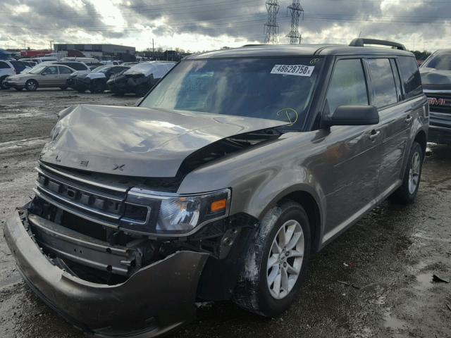 2FMGK5B89EBD23831 - 2014 FORD FLEX SE BROWN photo 2