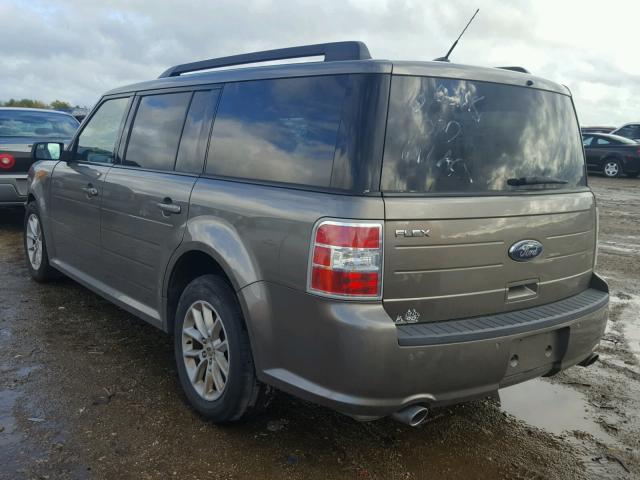 2FMGK5B89EBD23831 - 2014 FORD FLEX SE BROWN photo 3