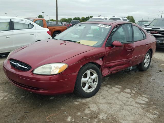 1FAFP55SX3A222871 - 2003 FORD TAURUS SES RED photo 2