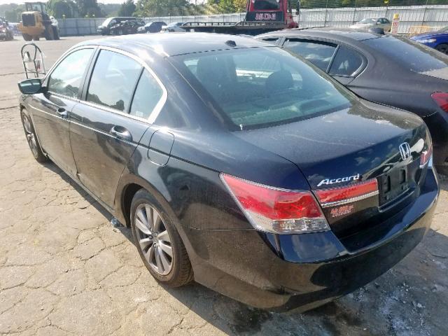 1HGCP2F86CA005687 - 2012 HONDA ACCORD EXL BLACK photo 3