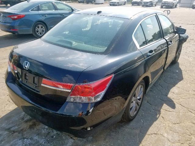 1HGCP2F86CA005687 - 2012 HONDA ACCORD EXL BLACK photo 4