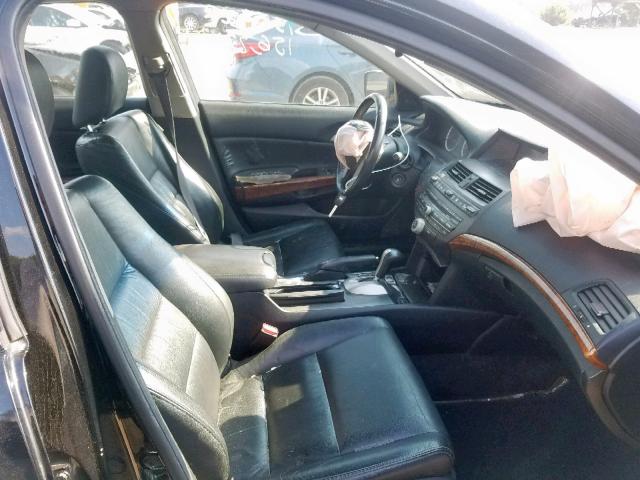 1HGCP2F86CA005687 - 2012 HONDA ACCORD EXL BLACK photo 5