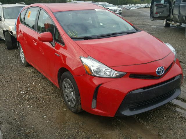 JTDZN3EU3FJ024348 - 2015 TOYOTA PRIUS V RED photo 1