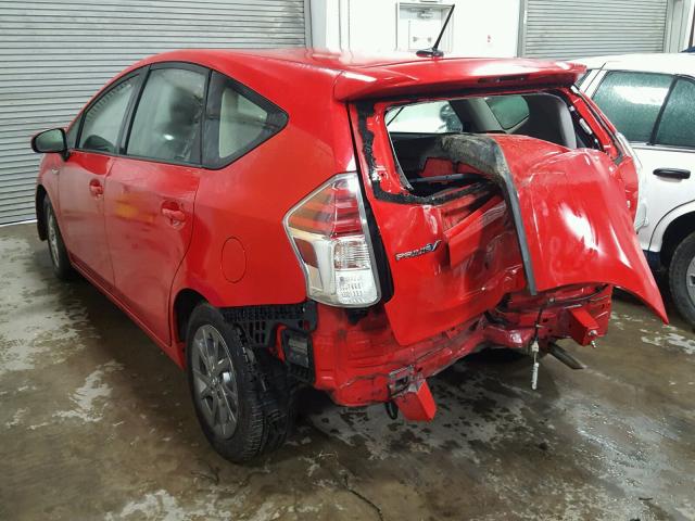 JTDZN3EU3FJ024348 - 2015 TOYOTA PRIUS V RED photo 3