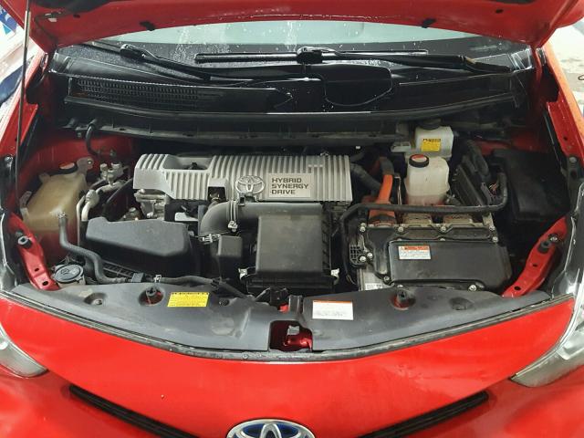 JTDZN3EU3FJ024348 - 2015 TOYOTA PRIUS V RED photo 7