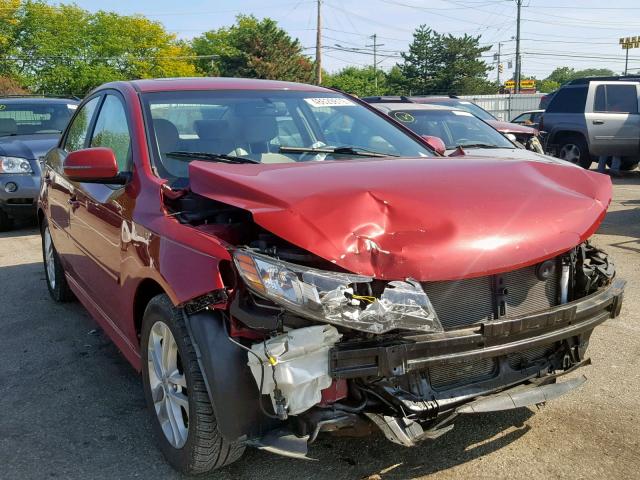 KNAFU4A24C5592495 - 2012 KIA FORTE EX RED photo 1