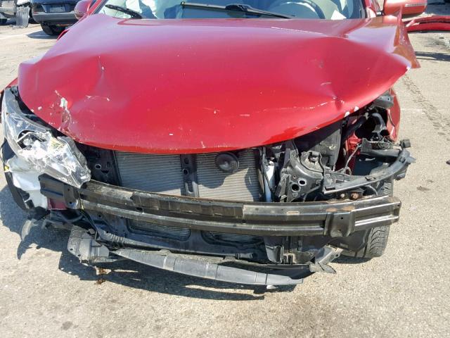 KNAFU4A24C5592495 - 2012 KIA FORTE EX RED photo 9