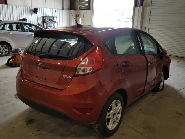 3FADP4EJXJM115229 - 2018 FORD FIESTA SE ORANGE photo 4