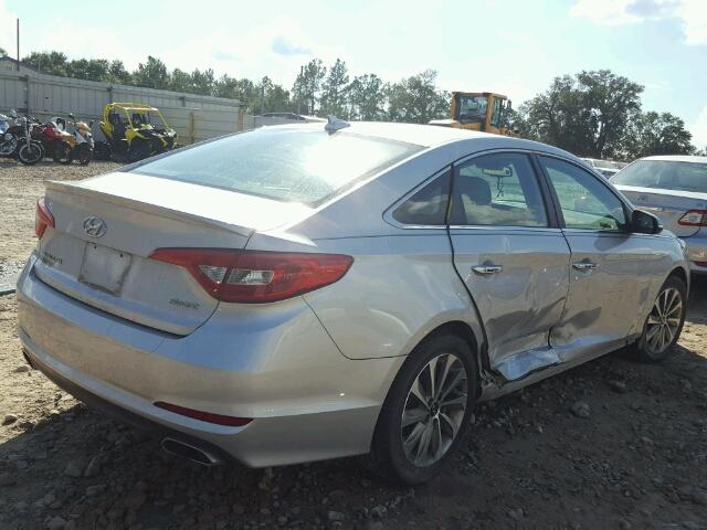 5NPE34AF4FH217523 - 2015 HYUNDAI SONATA SPO SILVER photo 4