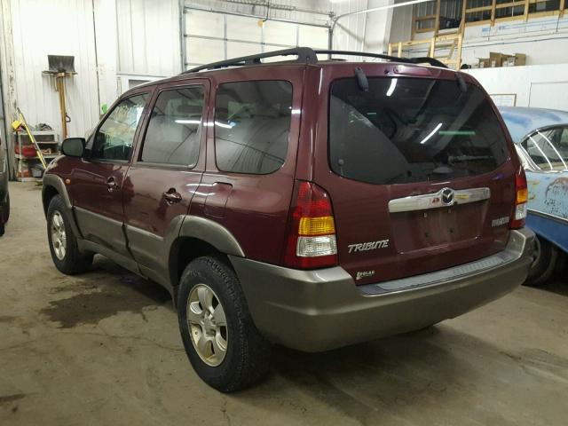 4F2YZ94154KM05362 - 2004 MAZDA TRIBUTE LX BURGUNDY photo 3