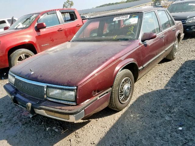 1G4HP54C3LH527936 - 1990 BUICK LESABRE CU BURGUNDY photo 2