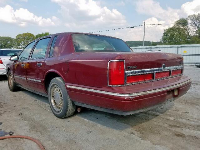 1LNLM82W9VY734142 - 1997 LINCOLN TOWN CAR S RED photo 3