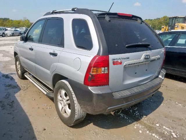 KNDJF723277434294 - 2007 KIA SPORTAGE E SILVER photo 3