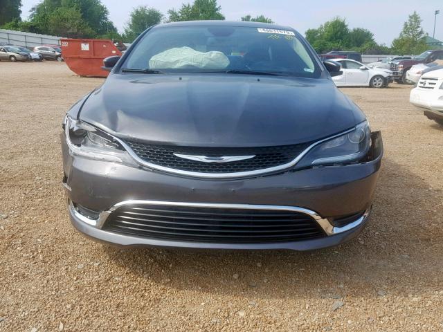 1C3CCCAB6FN539647 - 2015 CHRYSLER 200 LIMITE GRAY photo 9