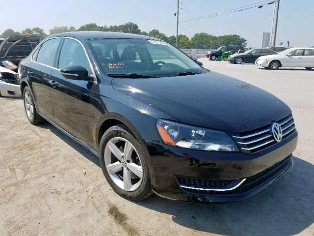 1VWBP7A35CC023554 - 2012 VOLKSWAGEN PASSAT SE BLACK photo 1