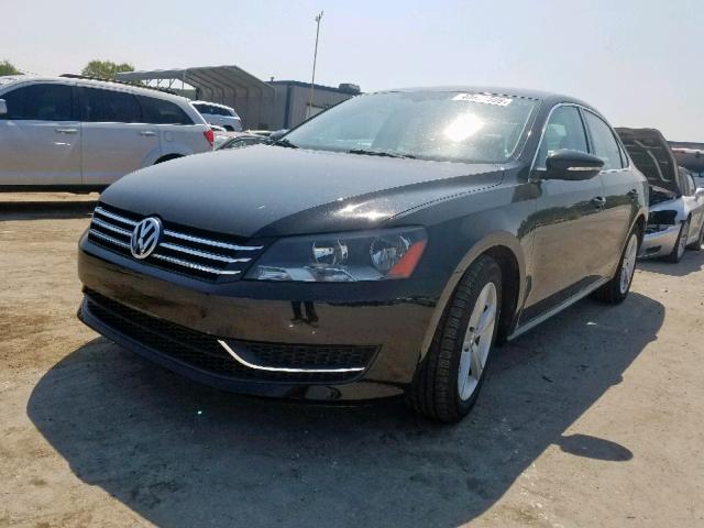 1VWBP7A35CC023554 - 2012 VOLKSWAGEN PASSAT SE BLACK photo 2