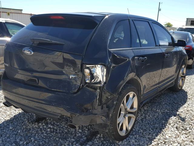 2FMDK3AK6CBA20197 - 2012 FORD EDGE SPORT BLUE photo 4