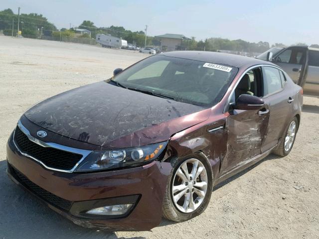 5XXGN4A76CG025815 - 2012 KIA OPTIMA EX MAROON photo 2