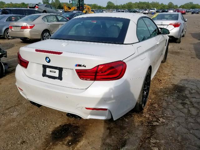 WBS4Z9C59JED22798 - 2018 BMW M4 WHITE photo 4